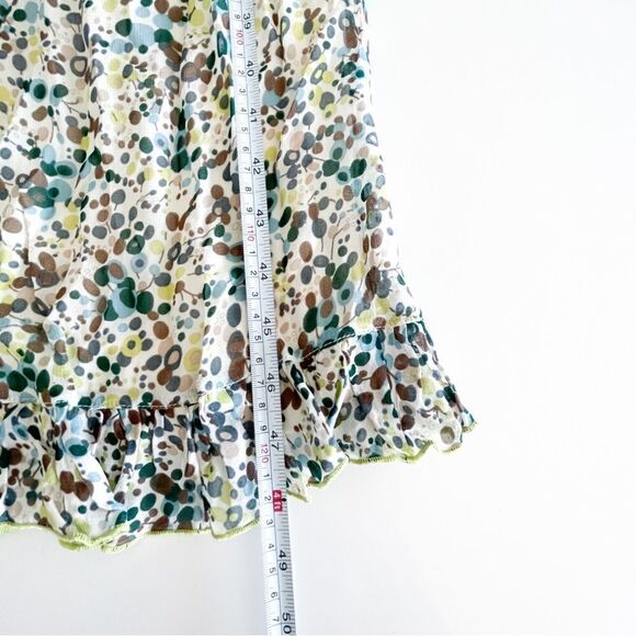 InWear Maxi Dress Sheer Ruffled Separate Lining RickRack Neck Detail Women's 12 - Picture 6 of 9